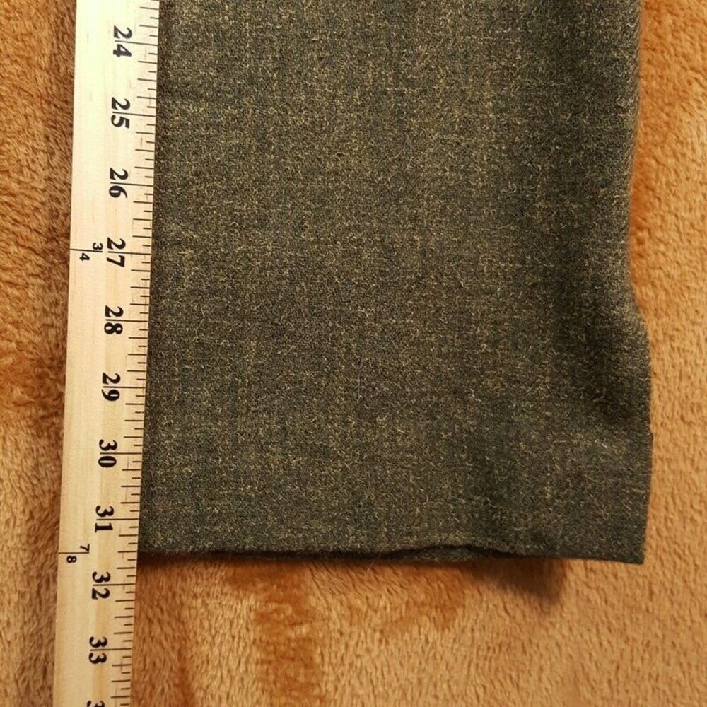 KAUFMAN FRANCO Pants Womens Size 4 Green Tweed Bootcut Slit Ankle Trouser SHELLY - Picture 8 of 9